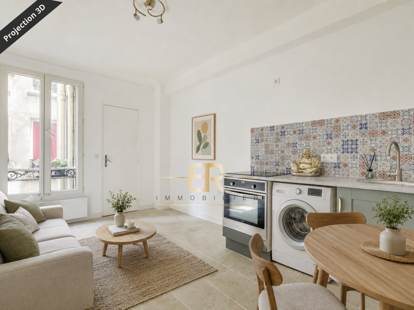 Paris 17e - 25m² - 2p. - 1ch.